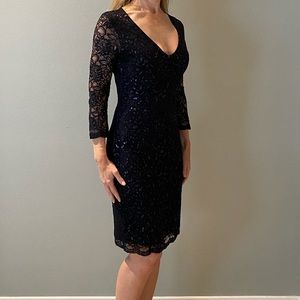 Long sleeve cocktail dress